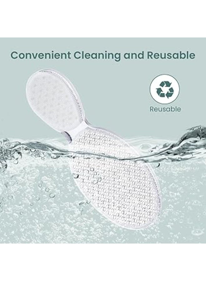 BIGTHREE Glass Foot File, Crystal Heel Care File, Remover Heel Rasps, Rough and Smooth Sides Callus, Feet Heel Scrubber, Dead Skin Scraper Pumice Stone, Professional Pedicure Tools - Image 2